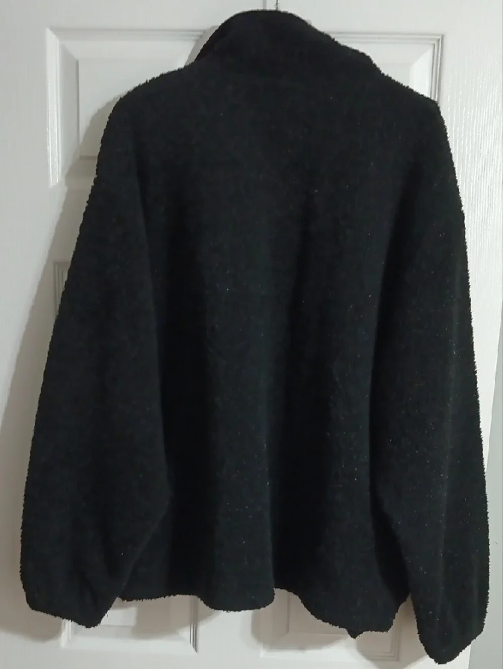 Catalina Island Black Half-Zip Sherpa Pullover Sweater